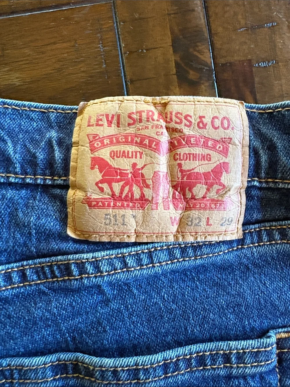 Levi's 511 Indigo Denim Jeans 32x29 - Classic, Americano, Clean